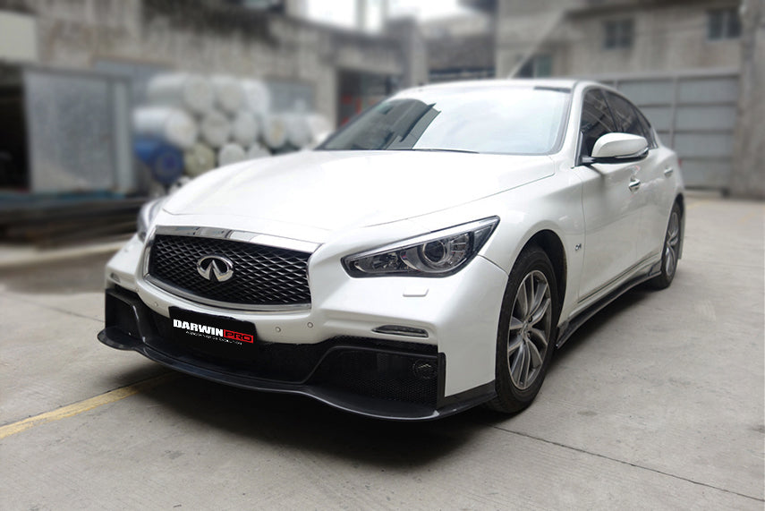 Darwinpro 2014-2022 Infiniti Q50 Sedan EAU ROUGE Style Front Bumper - DarwinPRO Aerodynamics