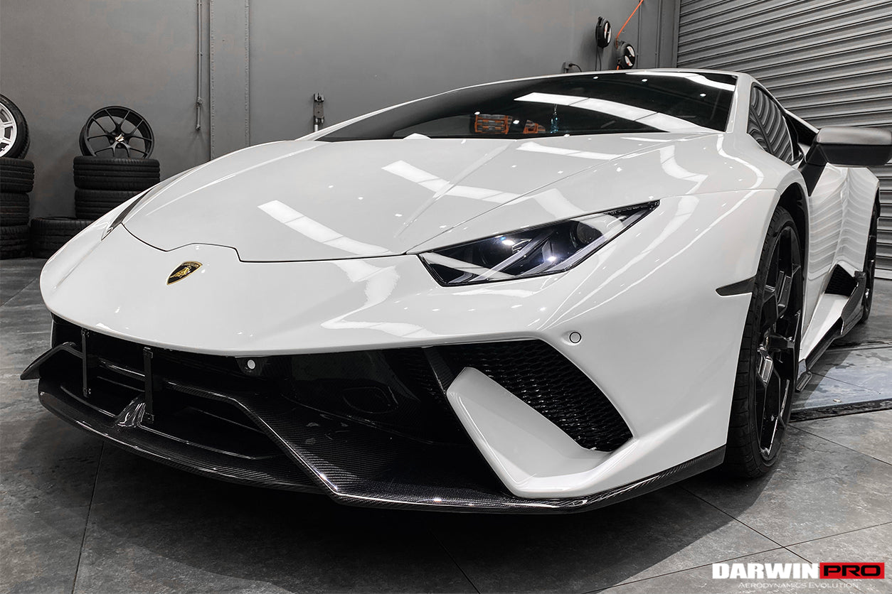 2015-2020 Lamborghini Huracan LP610/LP580/EVO Performante Style Partial Carbon Front Bumper - DarwinPRO Aerodynamics