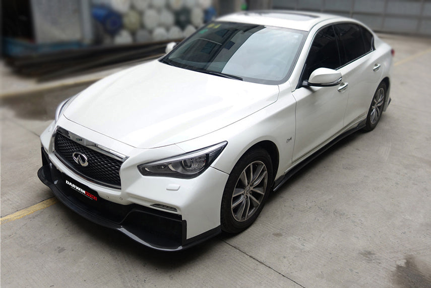 Darwinpro 2014-2022 Infiniti Q50 Sedan EAU ROUGE Style Front Bumper - DarwinPRO Aerodynamics