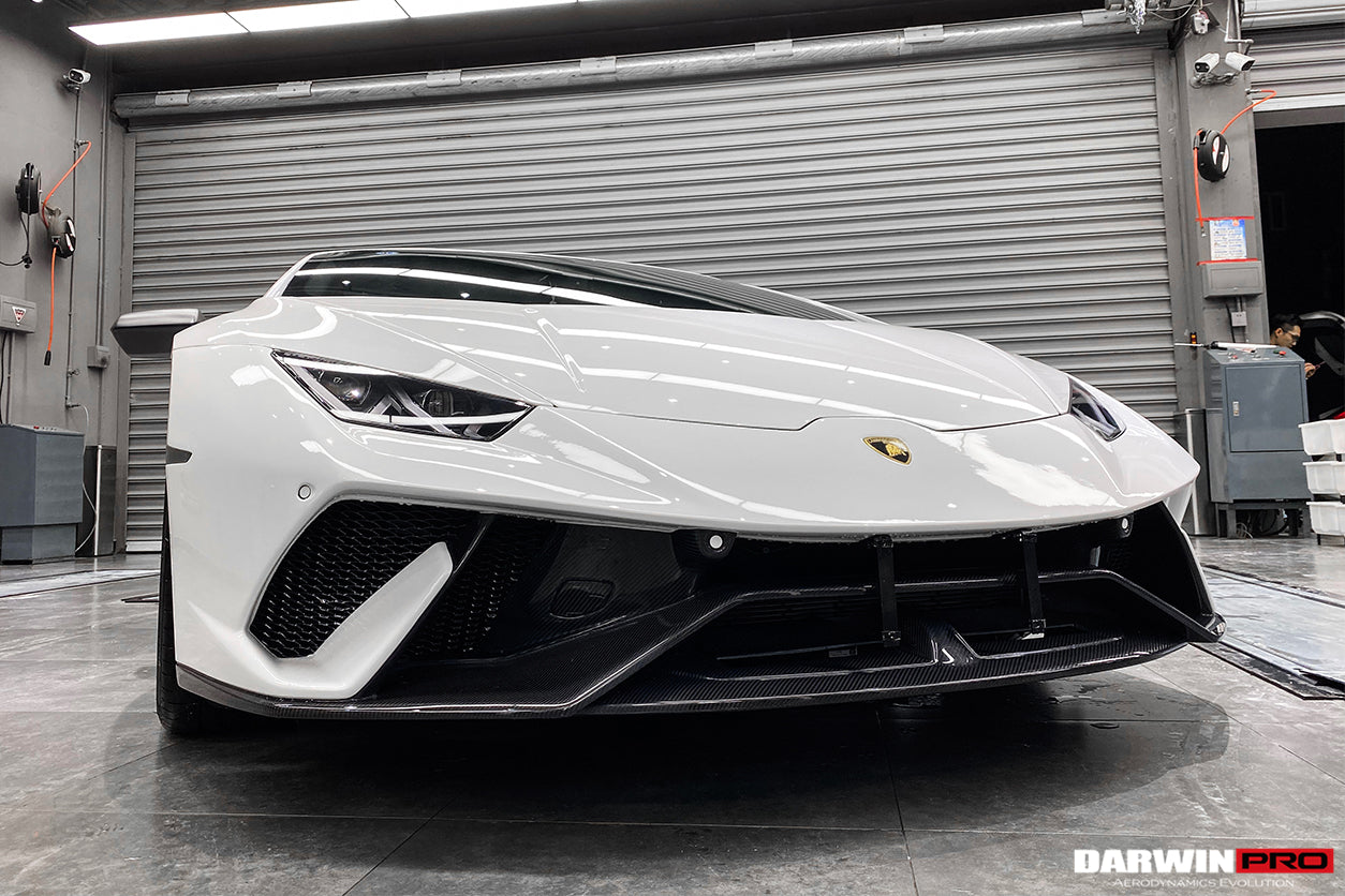 2015-2020 Lamborghini Huracan LP610/LP580/EVO Performante Style Partial Carbon Front Bumper - DarwinPRO Aerodynamics