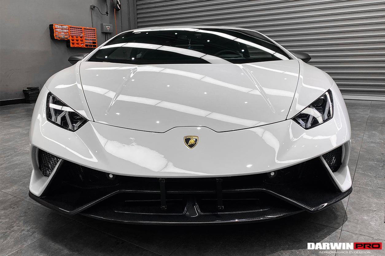2015-2020 Lamborghini Huracan LP610/LP580/EVO Performante Style Partial Carbon Front Bumper - DarwinPRO Aerodynamics