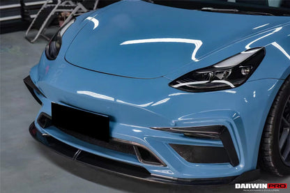 2017-2023 Tesla Model 3 IMP Performance Partial Carbon Fiber Front Bumper - DarwinPRO Aerodynamics