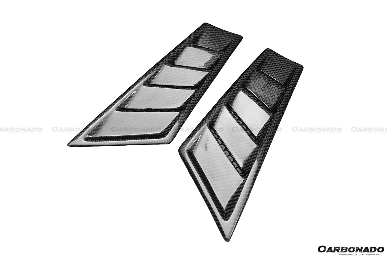 2015-2020 Lamborghini Huracan LP610/LP610 RZS Style Front Fender Carbon Fiber Vents - Carbonado