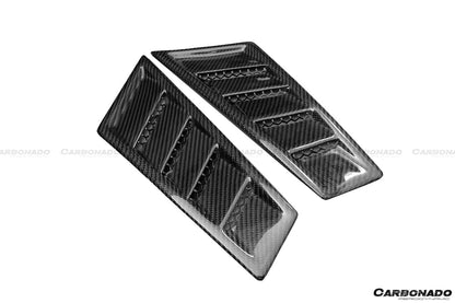 2015-2020 Lamborghini Huracan LP610/LP610 RZS Style Front Fender Carbon Fiber Vents - Carbonado