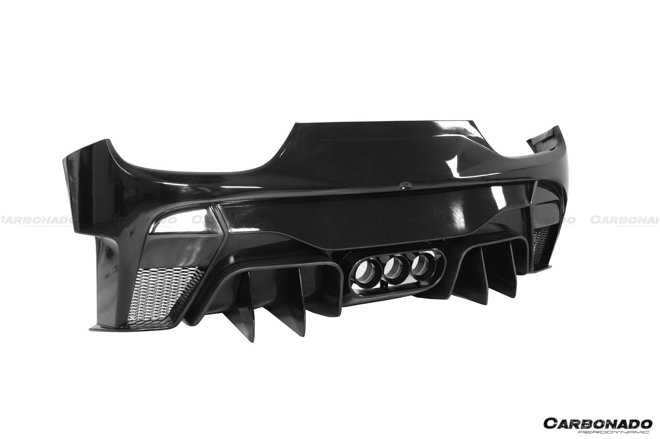 2010-2015 Ferrari 458 Italy/Spider VRS Style Rear Bumper W/Tips - Carbonado