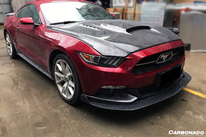 2014-2017 Ford Mustang HY Style Carbon Fiber Front Lip 2PCS - Carbonado