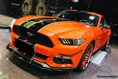 2014-2017 Ford Mustang AR Style Carbon Fiber Front Lip Underboard - Carbonado