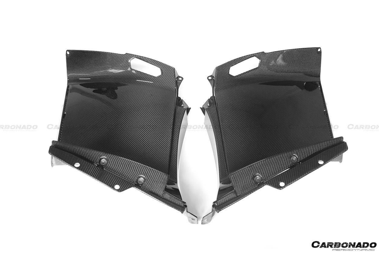 2011-2016 Lamborghini Aventador LP700 Coupe OEM Style Carbon Fiber Quarter Panel Fender Vent Inside - Carbonado Aero