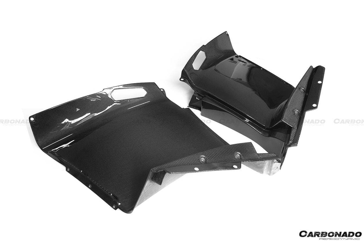 2011-2016 Lamborghini Aventador LP700 Coupe OEM Style Carbon Fiber Quarter Panel Fender Vent Inside - Carbonado Aero