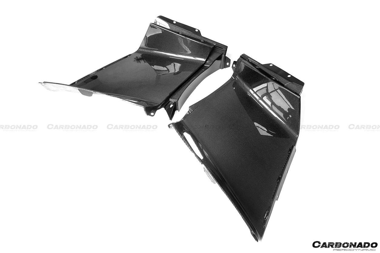 2011-2016 Lamborghini Aventador LP700 Coupe OEM Style Carbon Fiber Quarter Panel Fender Vent Inside - Carbonado Aero