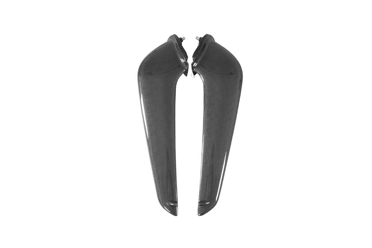 2010-2015 Ferrari 458 Coupe Spyder OE Style Carbon Fiber Front Bumper Canards - Carbonado Aero