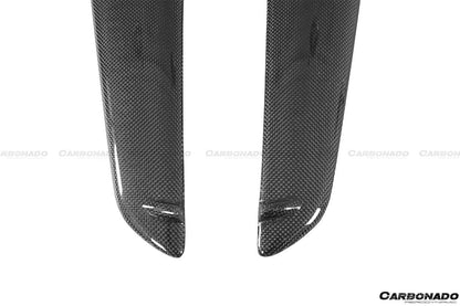 2010-2015 Ferrari 458 Coupe Spyder OE Style Carbon Fiber Front Bumper Canards - Carbonado Aero