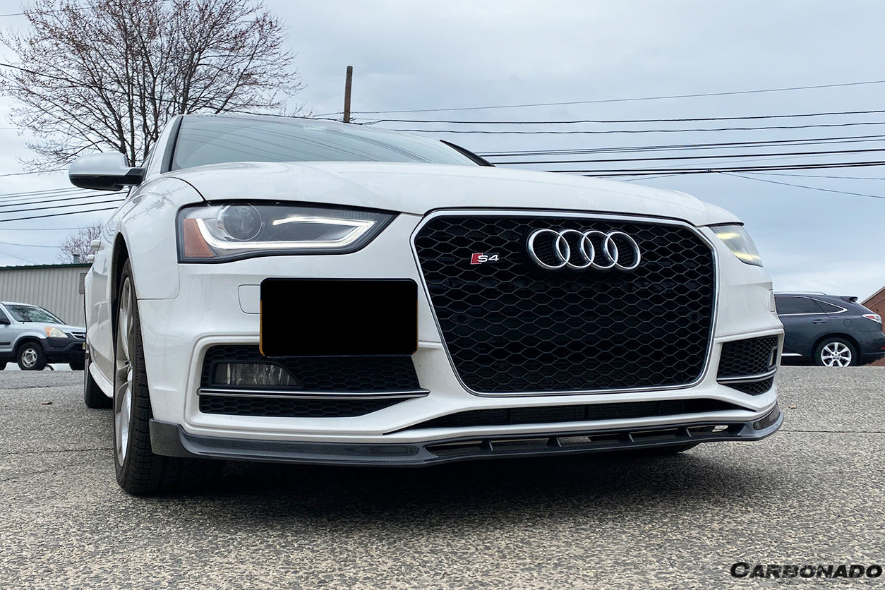 2013-2015 Audi S4/A4 Sport VRS Style Carbon Fiber Front Lip - Carbonado