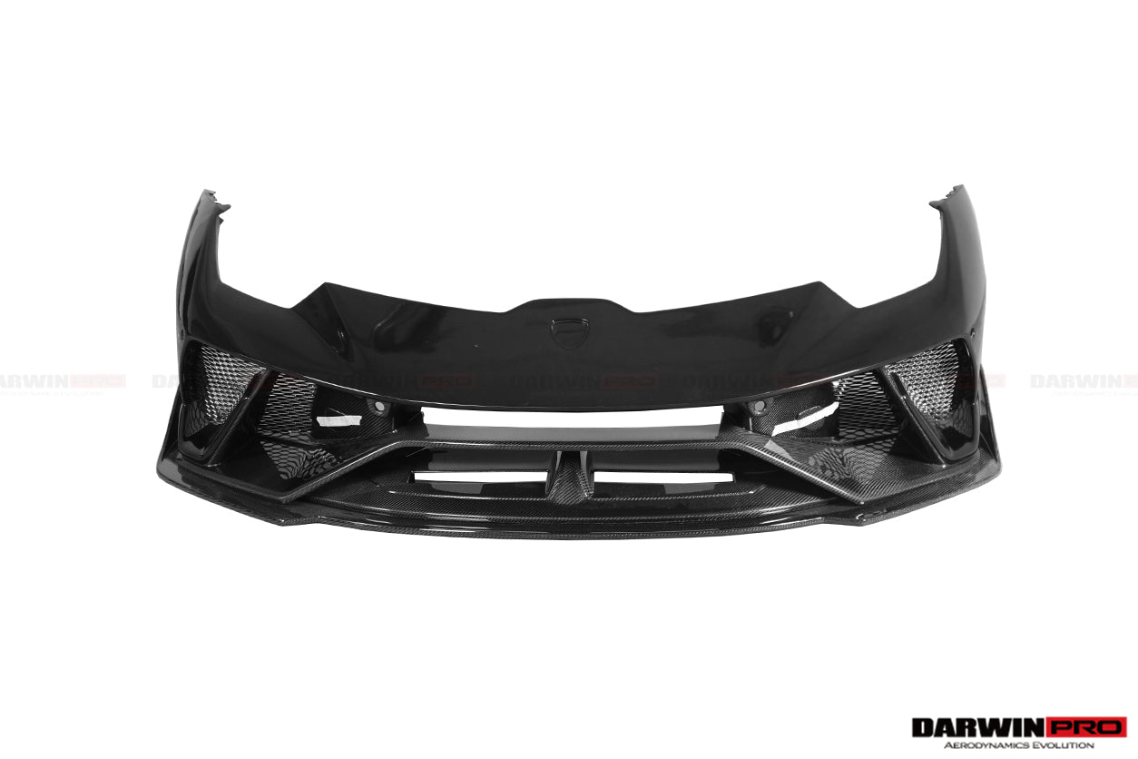 2015-2020 Lamborghini Huracan LP610/LP580/EVO BKSS Style Partial Carbon Front Bumper w/ Lip - DarwinPRO Aerodynamics