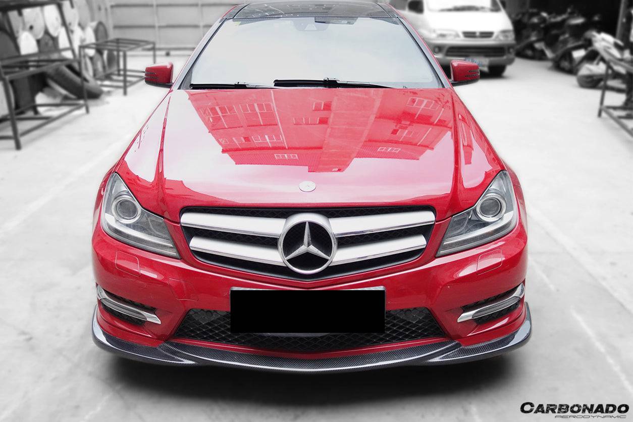 2012-2014 Mercedes Benz W204 C Class Sedan/Coupe AMG Style Front Lip - Carbonado