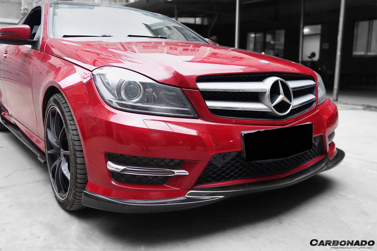 2012-2014 Mercedes Benz W204 C Class Sedan/Coupe AMG Style Front Lip - Carbonado Aero