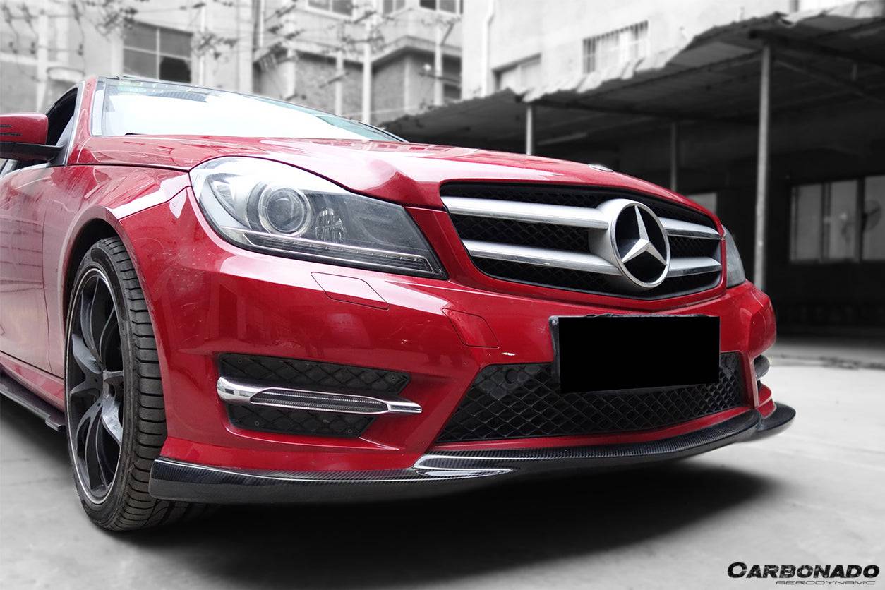 2012-2014 Mercedes Benz W204 C Class Sedan/Coupe AMG Style Front Lip - Carbonado Aero