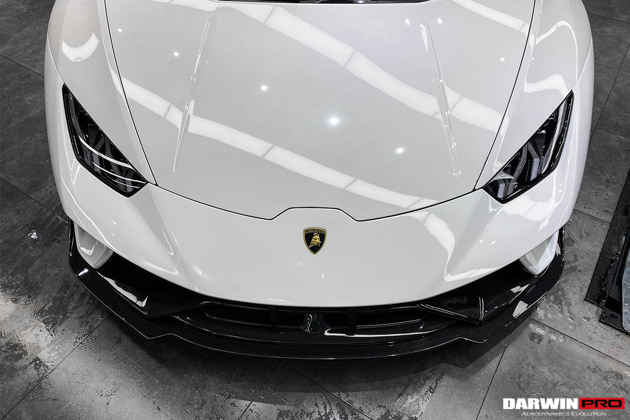 2015-2020 Lamborghini Huracan LP610/LP580/EVO BKSS Style Partial Carbon Front Bumper w/ Lip - DarwinPRO Aerodynamics
