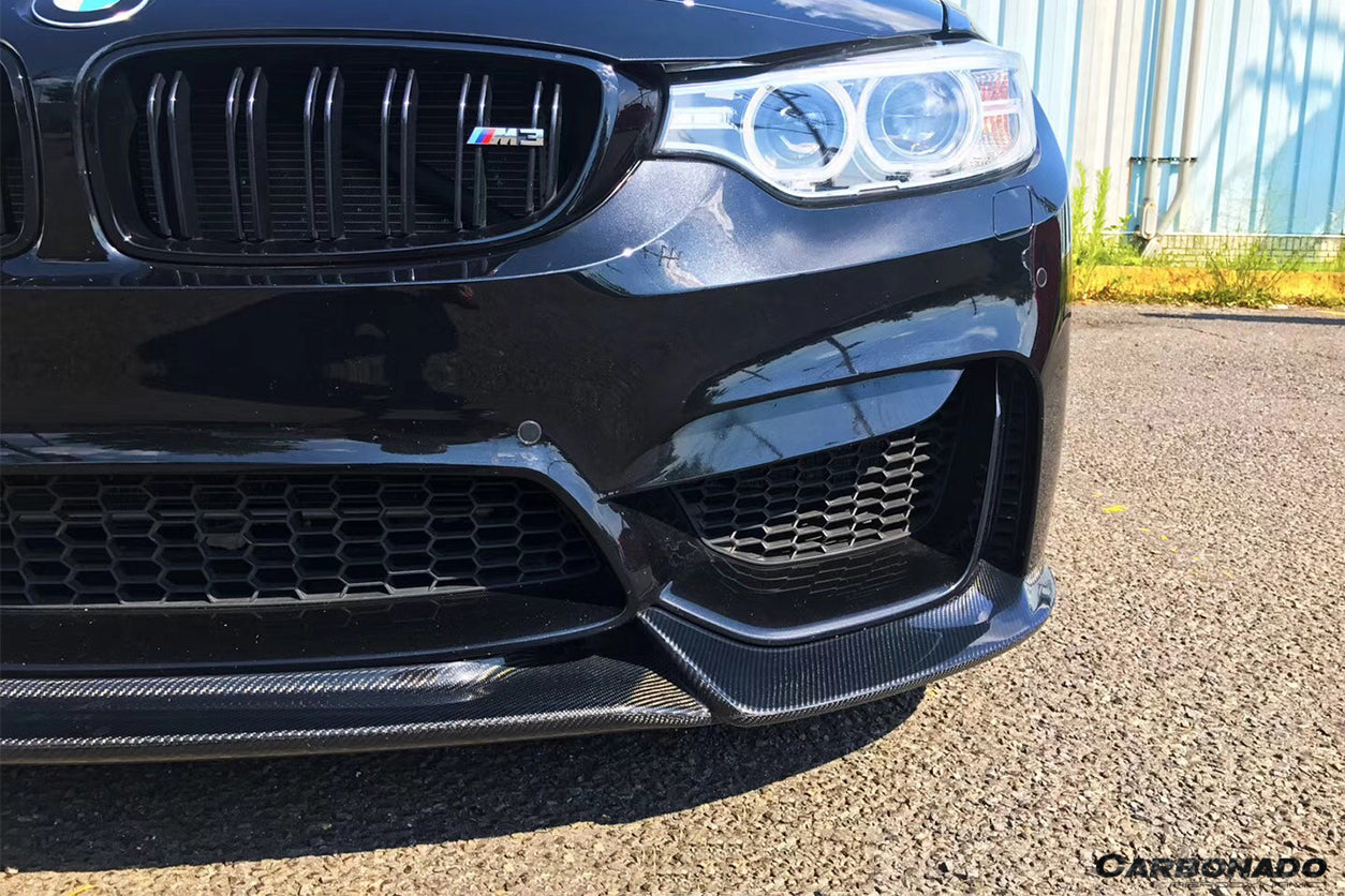 2014-2020 BMW M3 F80 & M4 F82 VA Style Carbon Fiber Front Lip - Carbonado