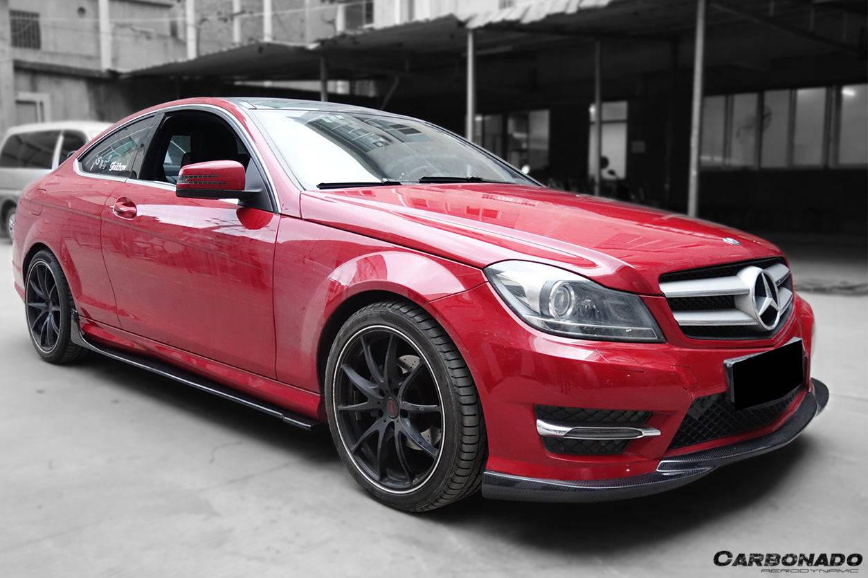 2012-2014 Mercedes Benz W204 C Class Sedan/Coupe AMG Style Front Lip - Carbonado Aero