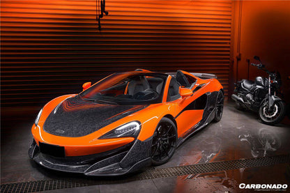 2018-2021 McLaren 600LT Carbon Fiber Front Bumper Side Splitter - Carbonado