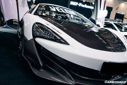2018-2021 McLaren 600LT Carbon Fiber Front Bumper Side Splitter - Carbonado Aero