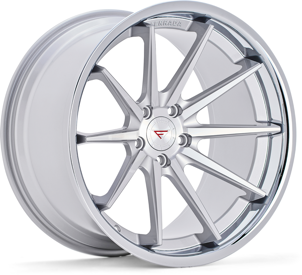 Ferrada FR4 Machine Silver / Chrome Lip wheel