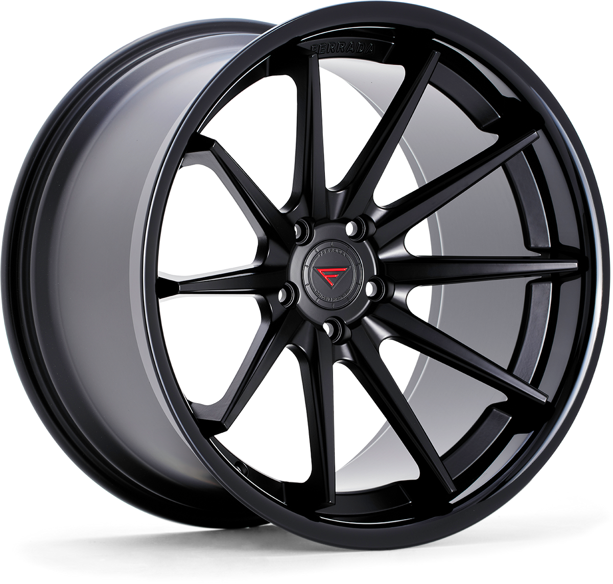 Ferrada FR4 Matte Black / Gloss Black Lip wheel