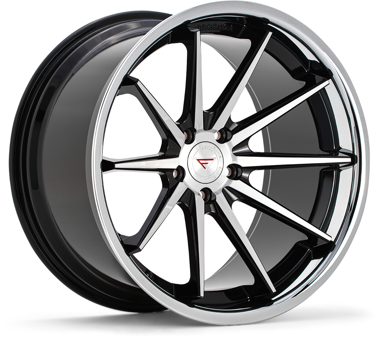 Ferrada FR4 Machine Black / Chrome Lip wheel