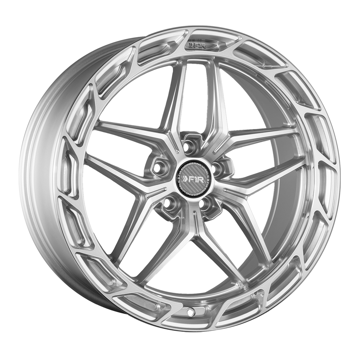 F1R FS5 Machine Silver wheel angled view