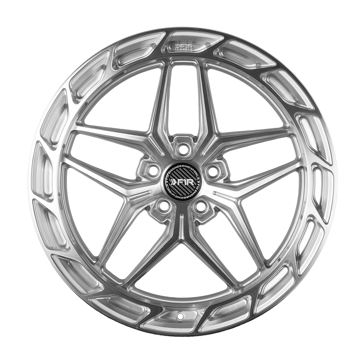 F1R FS5 Machine Silver wheel front view
