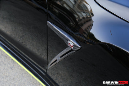 2015-2022 Nissan GTR R35 DBA/EBA Carbon Fiber Fender Logo Cover - DarwinPRO Aerodynamics