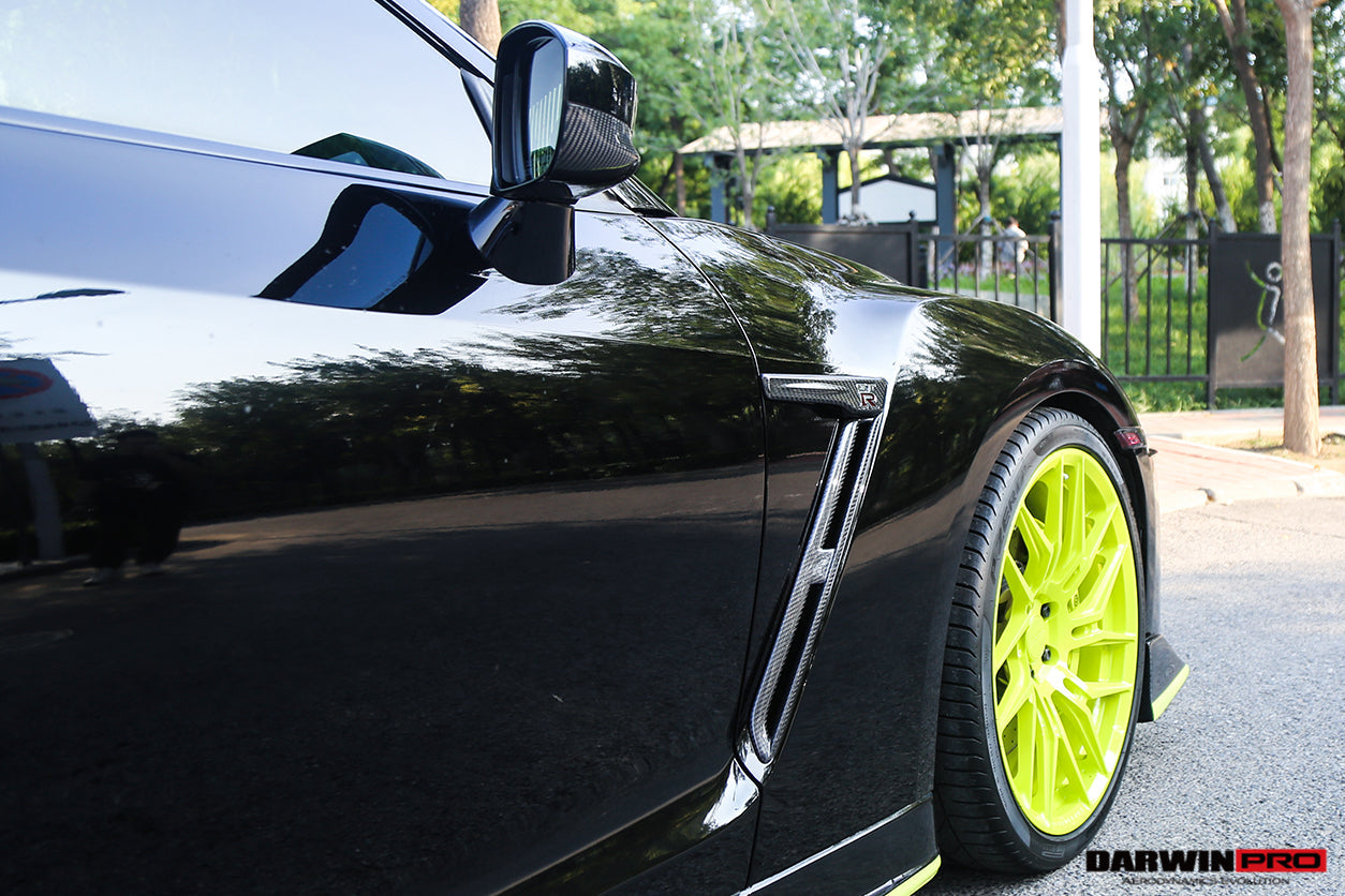 2008-2022 Nissan GTR R35 CBA/DBA/EBA Carbon Fiber Fender Vents - DarwinPRO Aerodynamics