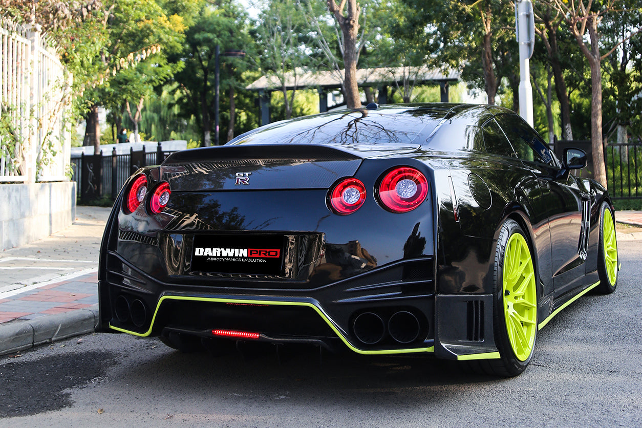 2008-2022 Nissan GTR R35 CBA/DBA/EBA NSM Style Partial Carbon Fiber Rear Bumper - DarwinPRO Aerodynamics