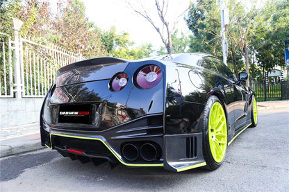 2012-2022 Nissan GTR R35 DBA/EBA NSM Style Carbon Fiber Rear Diffuser w/ LED Light - DarwinPRO Aerodynamics