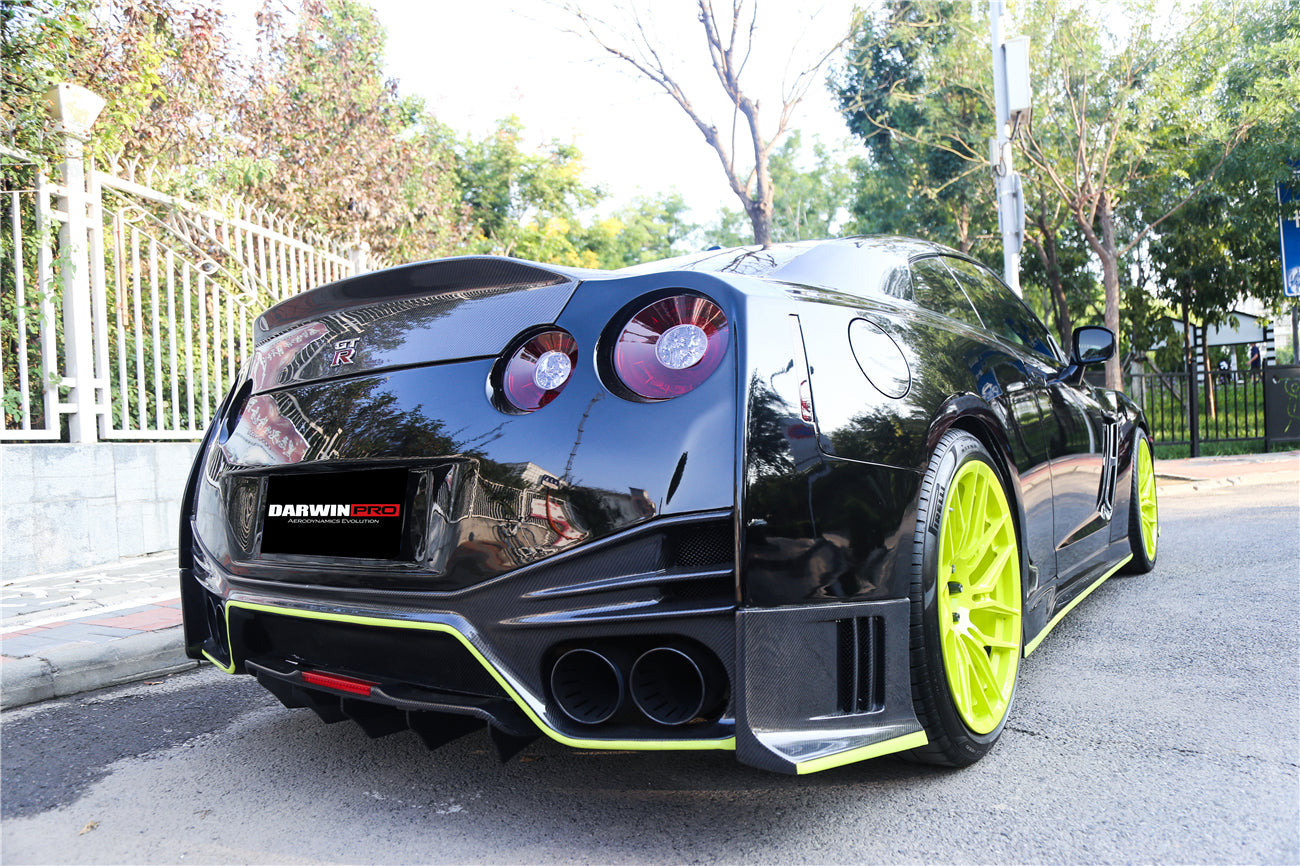 2008-2022 Nissan GTR R35 CBA/DBA/EBA NSM Style Partial Carbon Fiber Rear Bumper - DarwinPRO Aerodynamics