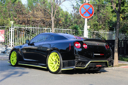 2012-2022 Nissan GTR R35 DBA/EBA NSM Style Carbon Fiber Rear Diffuser w/ LED Light - DarwinPRO Aerodynamics