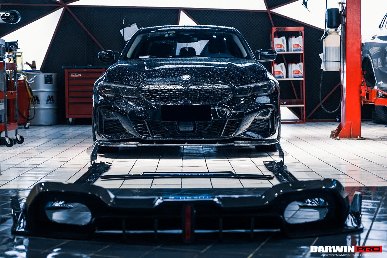 2019-2023 BMW 3 Series G20/G28 BKSS Style Carbon Fiber Rear Diffuser (With 4 Exhaust tips) - DarwinPRO Aerodynamics