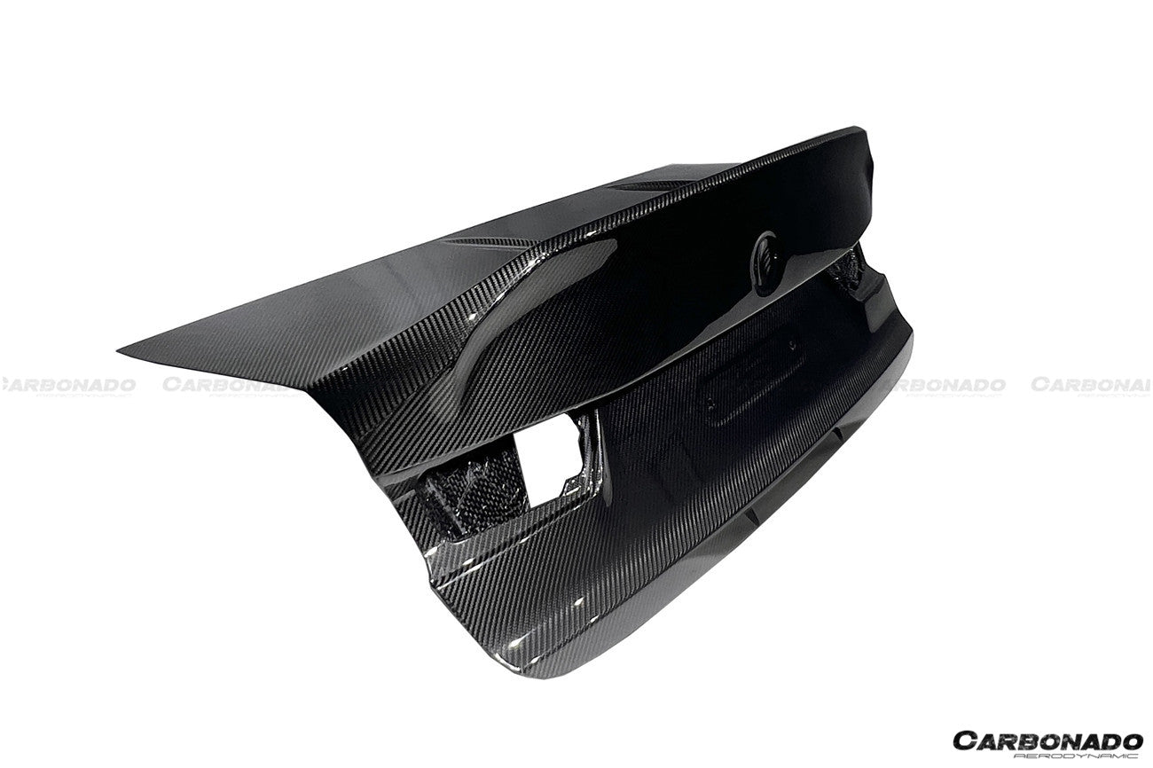 2021-UP BMW M3 G80 Sedan Only CS Style Dry Double Carbon Fiber Trunk - Carbonado Aero