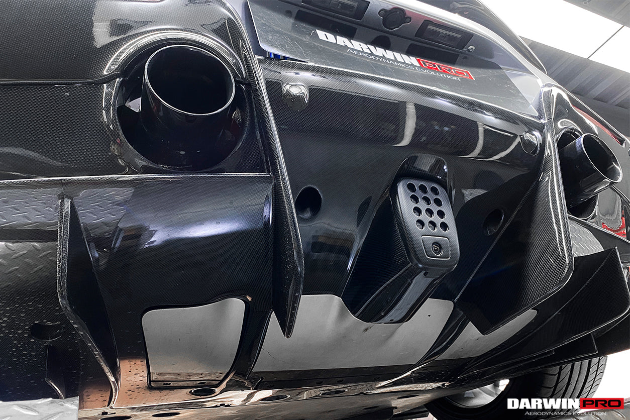 2015-2020 Ferrari 488 GTB Pista Style Rear Bumper & Wing - DarwinPRO Aerodynamics