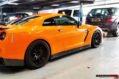 2008-2022 Nissan GTR R35 CBA/DBA ZEL Style Carbon Fiber Side Skirts - DarwinPRO Aerodynamics