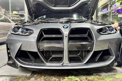 2021-UP BMW M3 G80 M4 G82 G83 OD Style DRY Carbon Fiber Grille (NO ACC) - Carbonado