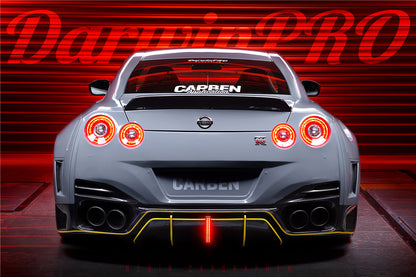 2008-2022 Nissan GTR R35 CBA/DBA/EBA BKSSII Style Rear Bumper w/ Diffuser - DarwinPRO Aerodynamics