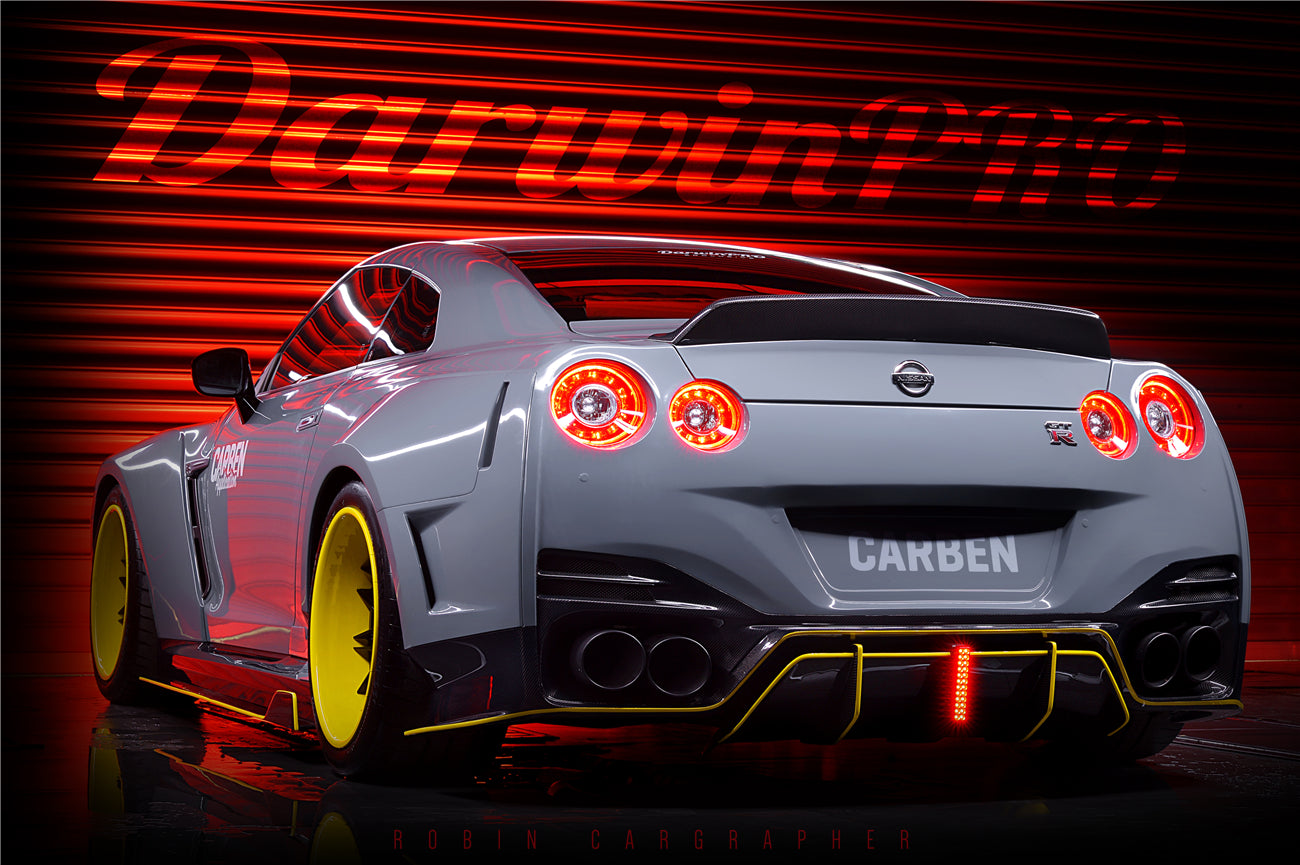 2008-2022 Nissan GTR R35 CBA/DBA/EBA BKSSII Style Rear Bumper w/ Diffuser - DarwinPRO Aerodynamics