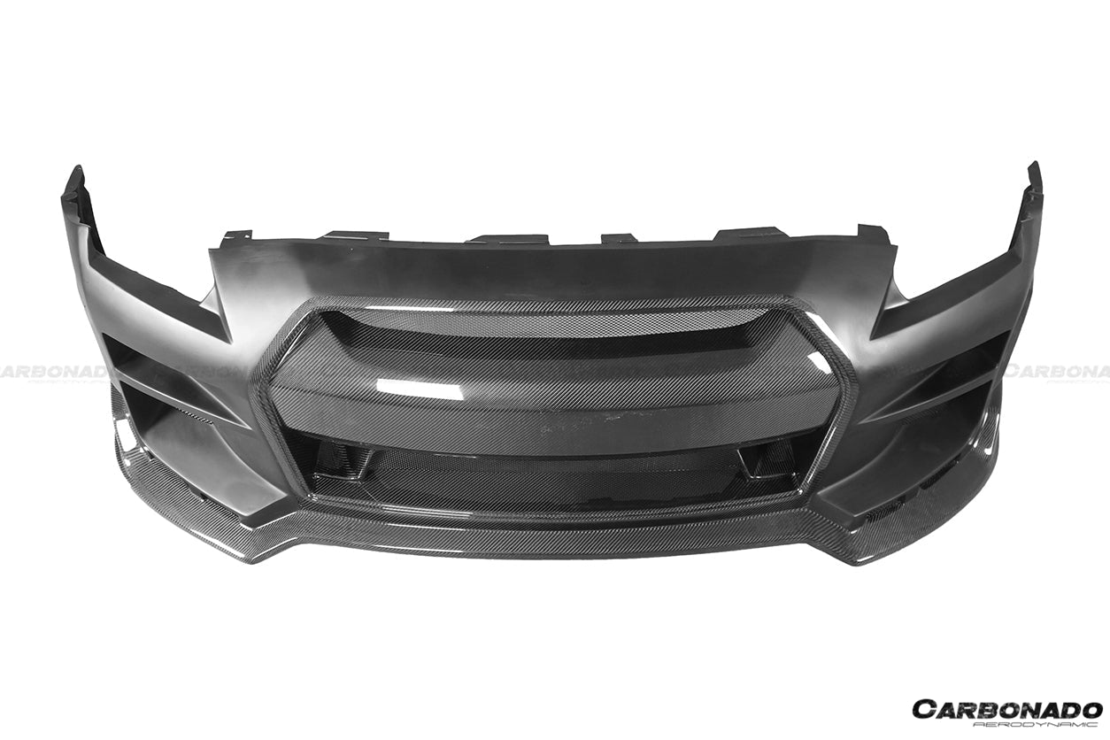 2008-2016 Nissan GTR R35 CBA/DBA BSE Style Front Bumper - Carbonado