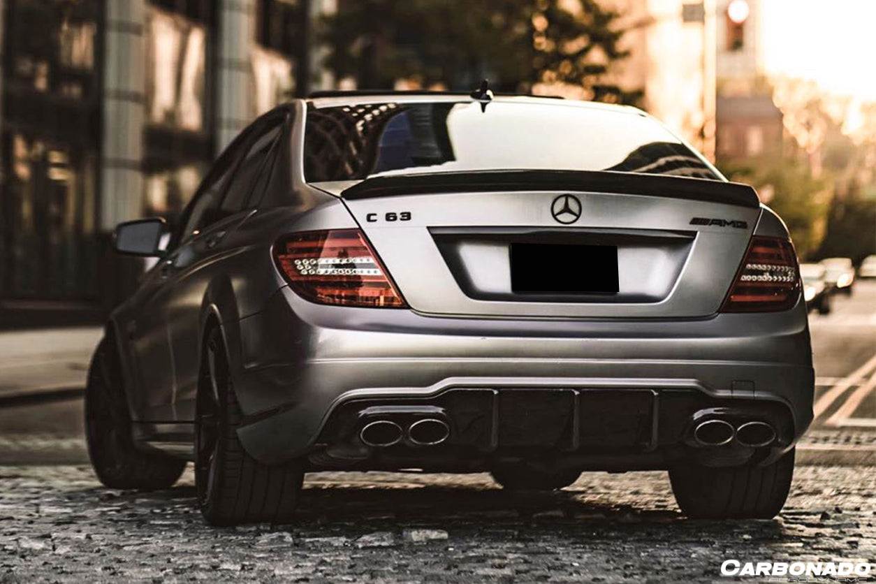 2012-2014 Mercedes Benz W204 C63 AMG RZ Style Carbon Fiber Rear Lip - Carbonado Aero