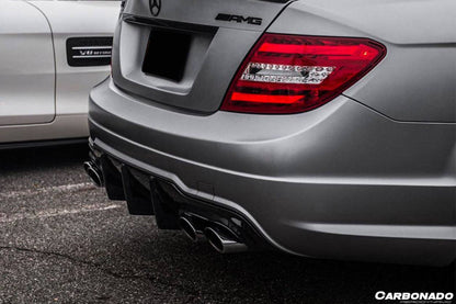 2012-2014 Mercedes Benz W204 C63 AMG RZ Style Carbon Fiber Rear Lip - Carbonado Aero