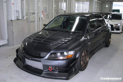 2003-2006 Mitsubishi Evo 7/8/9 VTX Style Carbon Fiber Hood - Carbonado Aero