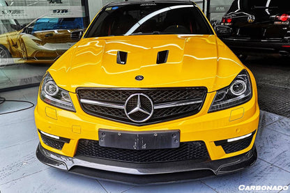 2012-2014 Mercedes Benz W204 C63 AMG RZ Style Carbon Fiber Front Lip - Carbonado