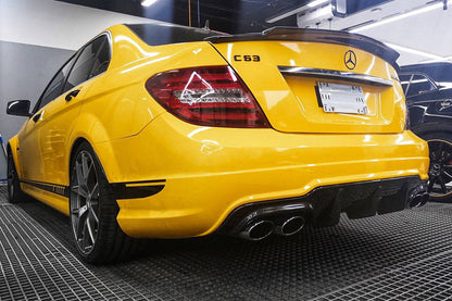 2012-2014 Mercedes Benz W204 C63 AMG RZ Style Carbon Fiber Rear Lip - Carbonado